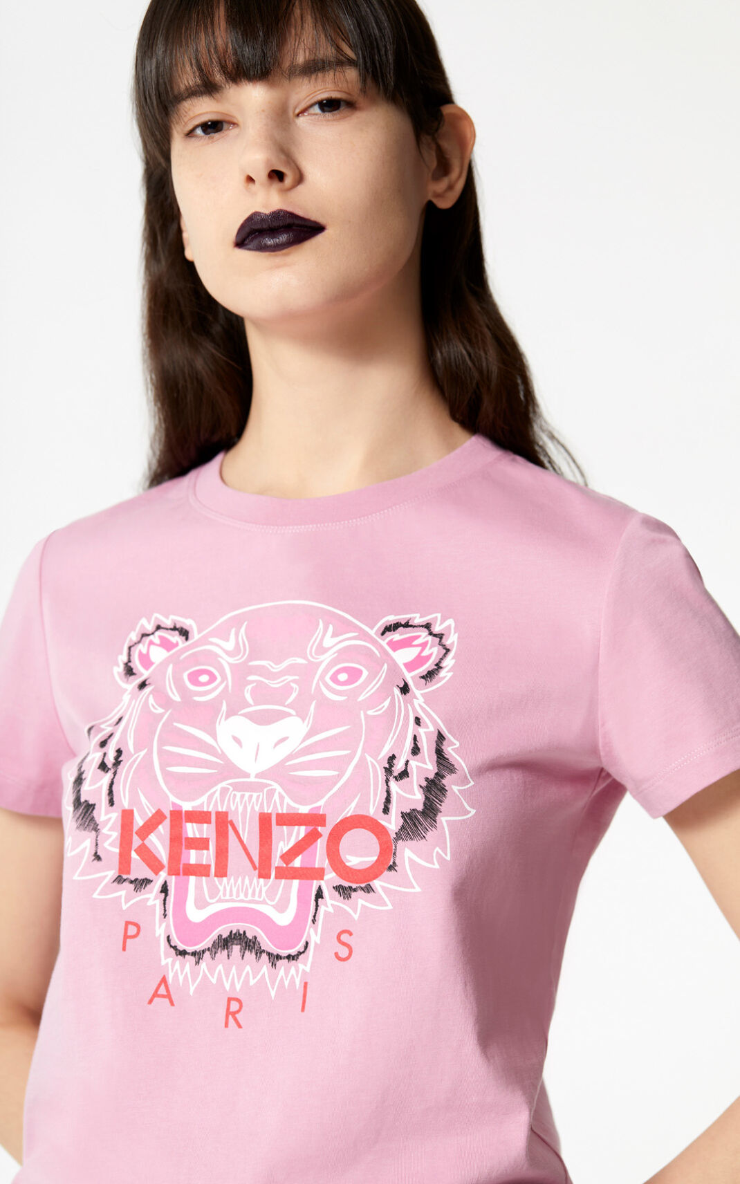 Kenzo Bleached 虎 Tシャツ レディース ピンク - ETAZLN953